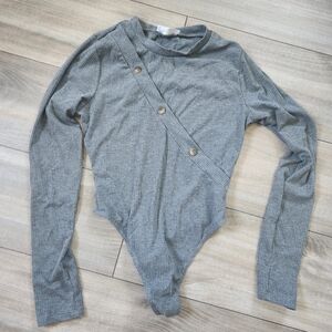 Ribbed Long Sleeve Bodysuit NWOT S/M